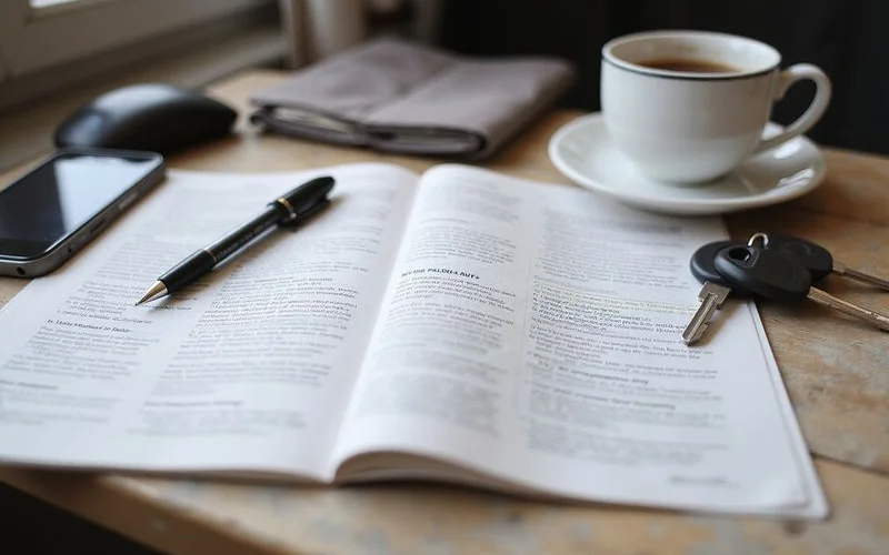 Printed guide draft marked up with source citations and review notes
