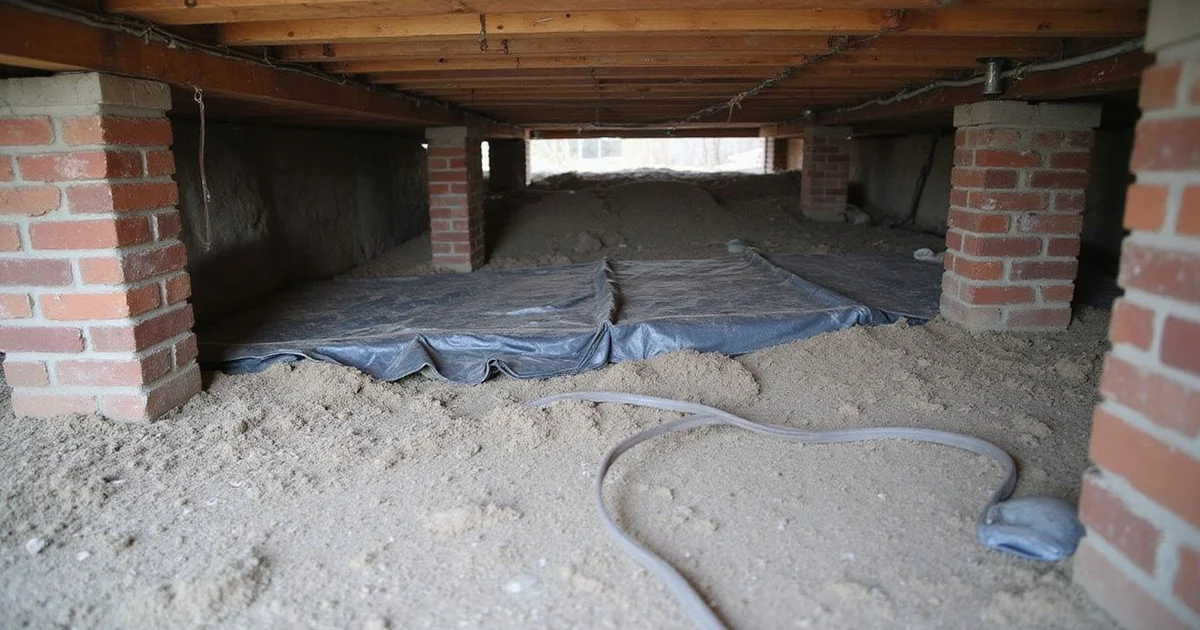 Partial ground vapor barrier compared with a fully sealed crawl space