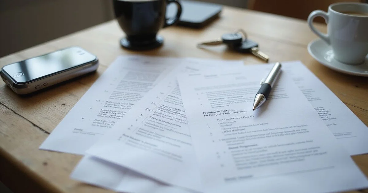 Two written foundation repair proposals side by side on a desk