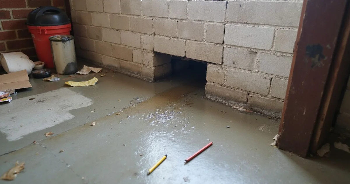 Water seeping at a basement wall-floor cove joint