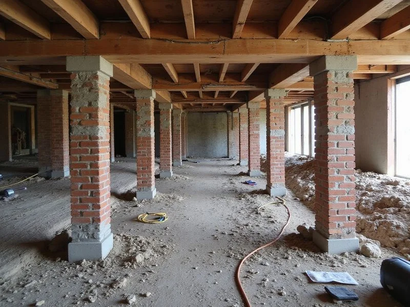 New support posts installed under a supplemental drop girder