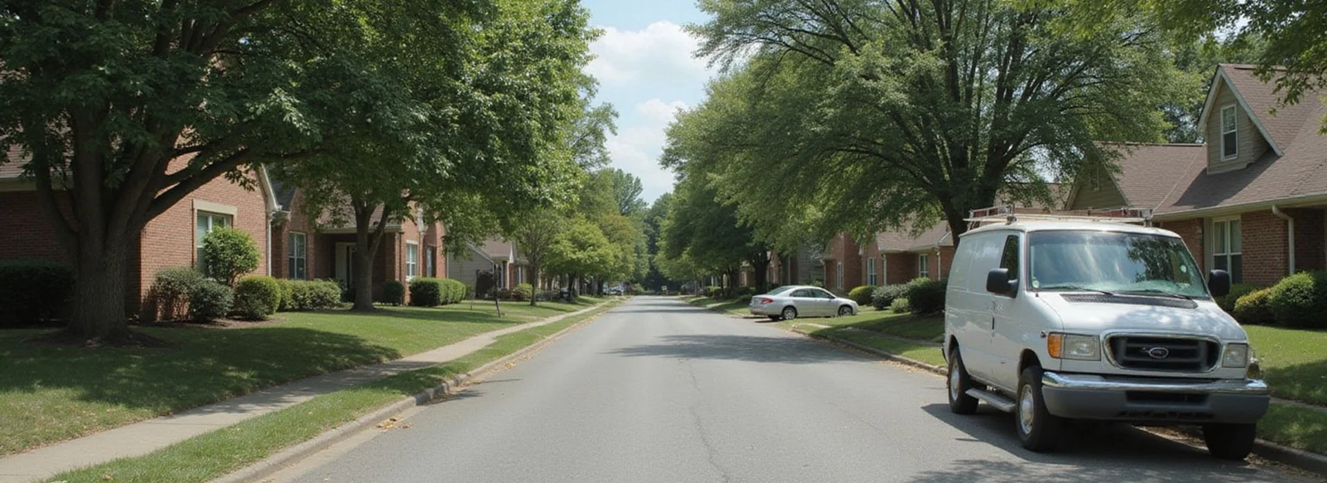 Residential street in a Middle Tennessee neighborhood