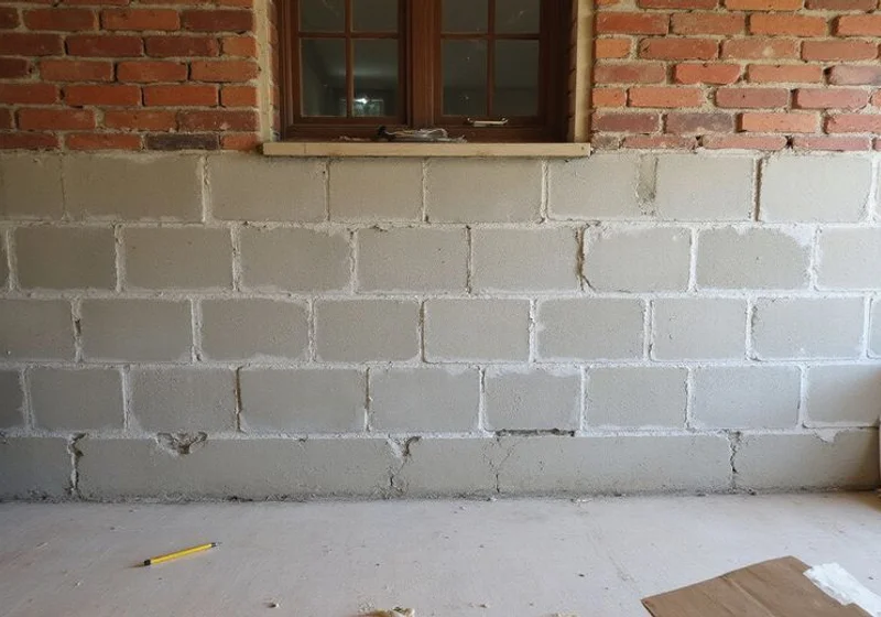 Same wall after stabilization with reinforcement installed